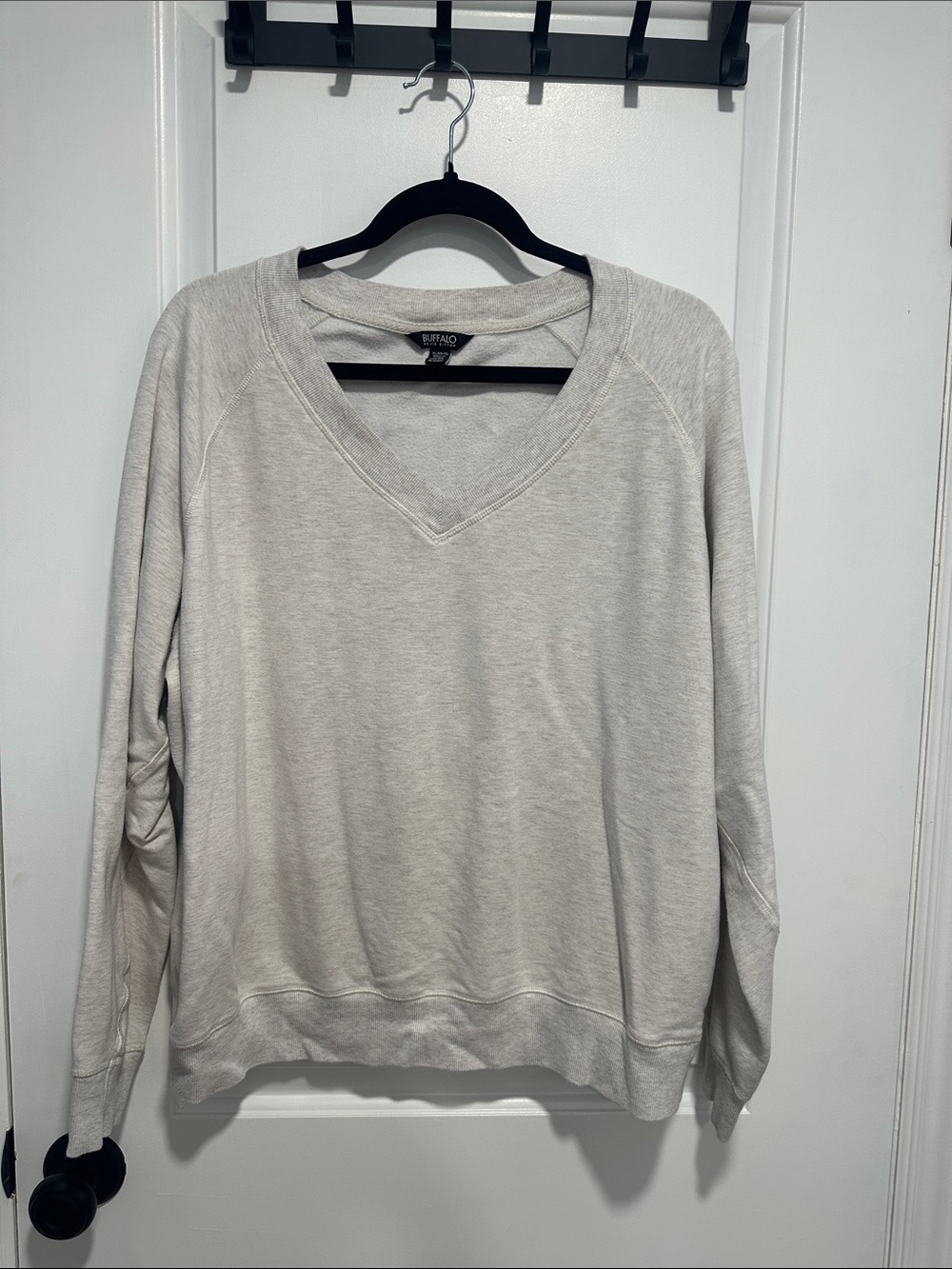 Buffalo David Bitton Cream V-Neck Sweater